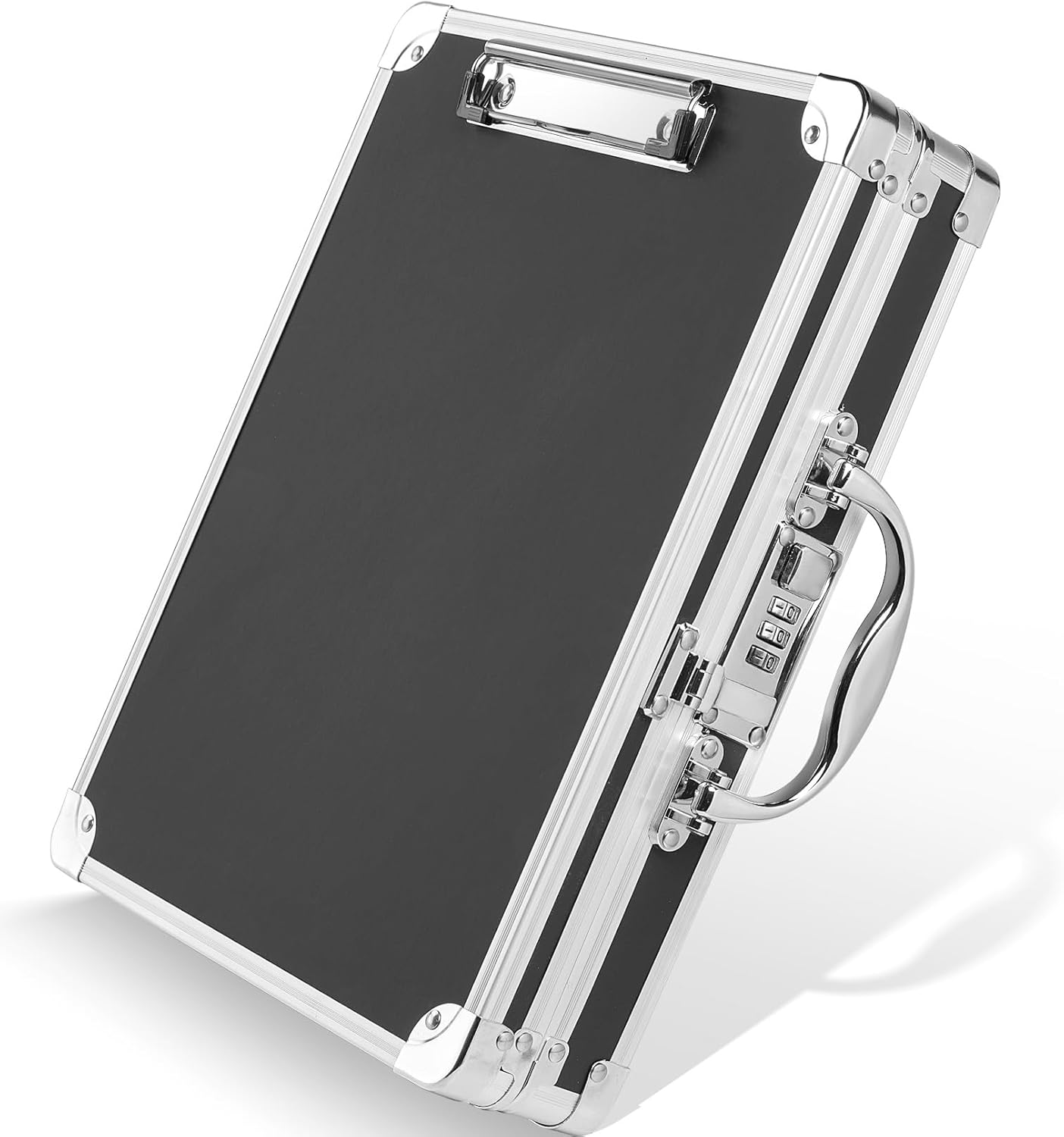 Sooez Key Lock Clipboard Storage Box, Heavy Duty Clipboard with Storage, Metal Locking with Handle, Lock Box Maximum Security - Holds Letter Size Paper, 12.6 x 9.6 inch