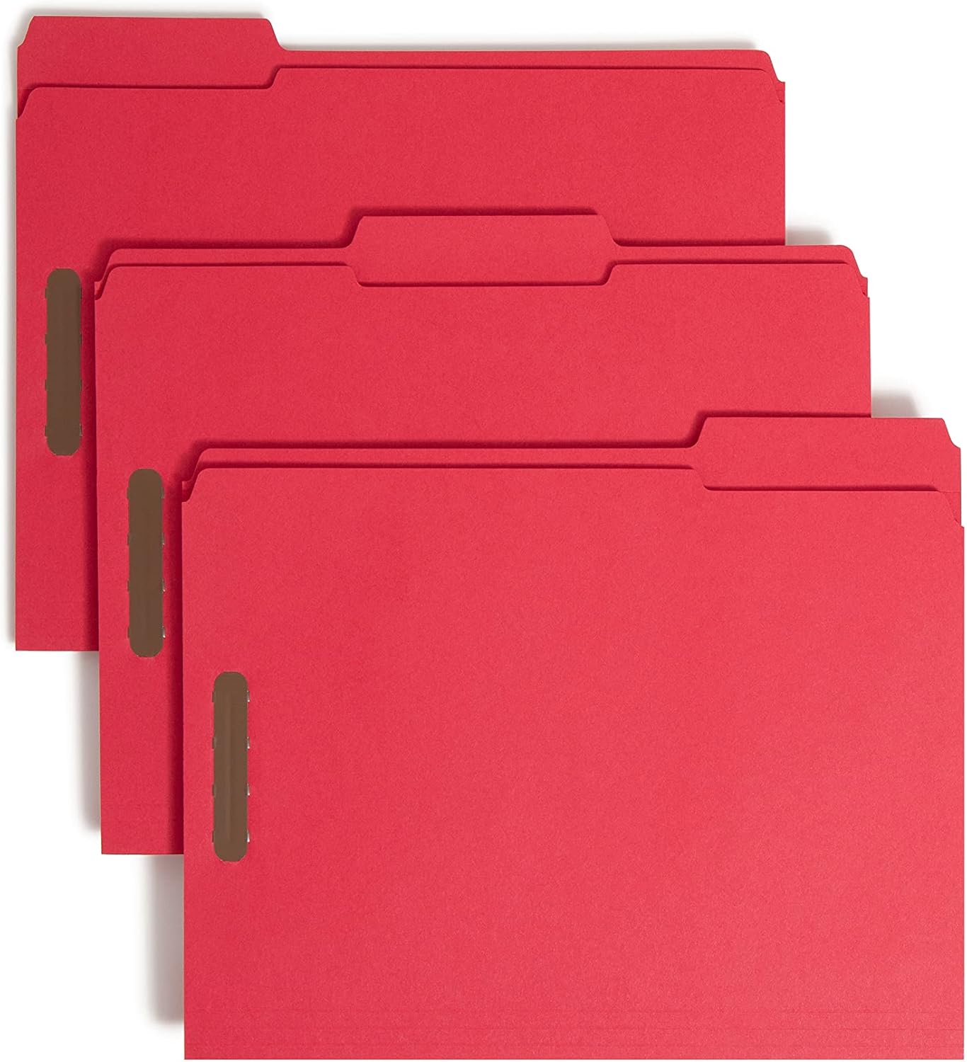 Smead Fastener File Folders, Reinforced 1/3-Cut Tabs, 2 Fasteners, Letter Size, Blue, 50 per Box (12040)