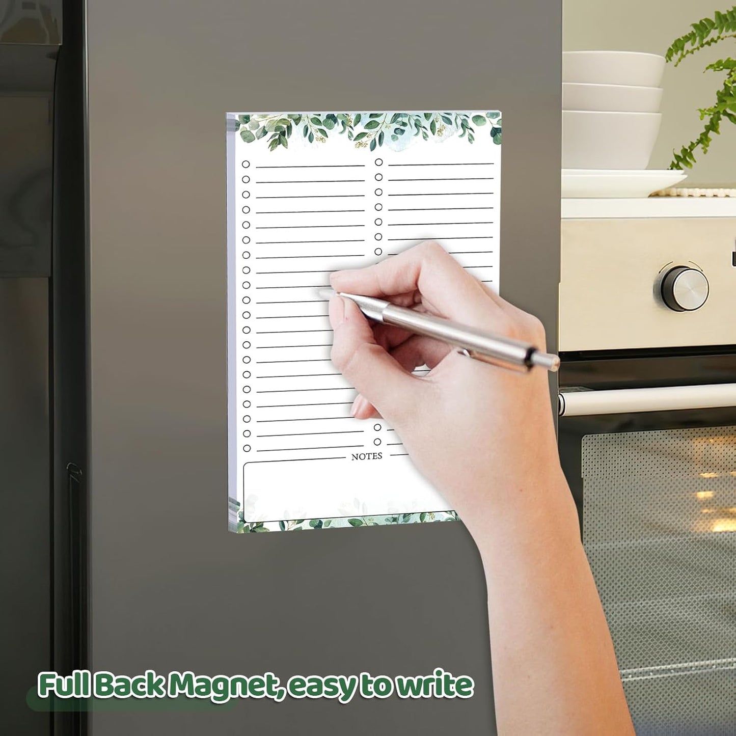 Thboxes 2 Pack Grocery List Magnet Pad for Fridge with Pen Holder, Total 120 Sheets Magnetic Note Pad for Fridge Full Back Magnet Shopping List, To Do List, Memo Notepads, 4.5x7.5(Funny Animal)
