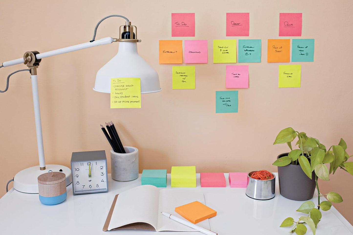 Post-it Super Sticky Notes, 24 Sticky Note Pads, 3 x 3 in., School Supplies, Office Products, 2X the Sticking Power, Supernova Neons Collection