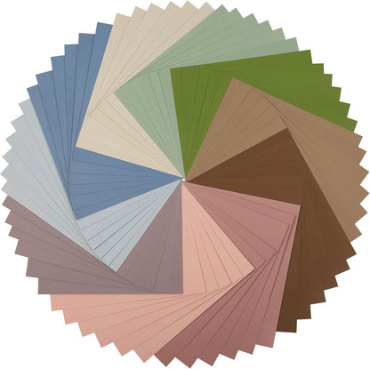 60 Sheets Morandi Mixed Colors Cardstock 8.5 x 11 Inch Card Stock Boho Paper 250GSM/92LB Thick Paper for Card Making Scrapbooking DIY Crafts UAP31MX60