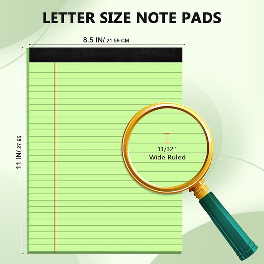 Small Legal Pads 5x8 Notepad, 6 Pack Note Pads 5x8 College Ruled Writing Pads Yellow Legal Note Pads for Work, Micro Perforated Lined Paper 5 x 8 Note Pads 30 Sheets/Pad College Ruled Pads of Paper