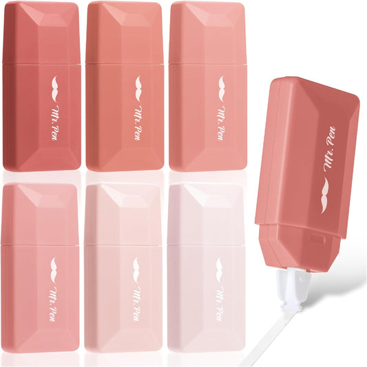 Mr. Pen- Correction Tape Bulk, 0.2" x 236", 12pcs, Pastel Colors, Cute Correction Tape