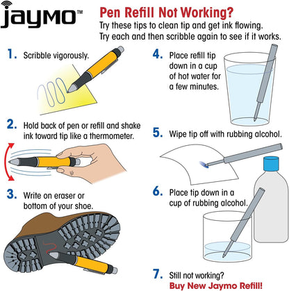 Jaymo Replacement for Montblanc 116218 - Measures 3.875 in / 98 mm Long - Ballpoint Pen Refill - 6 Purple