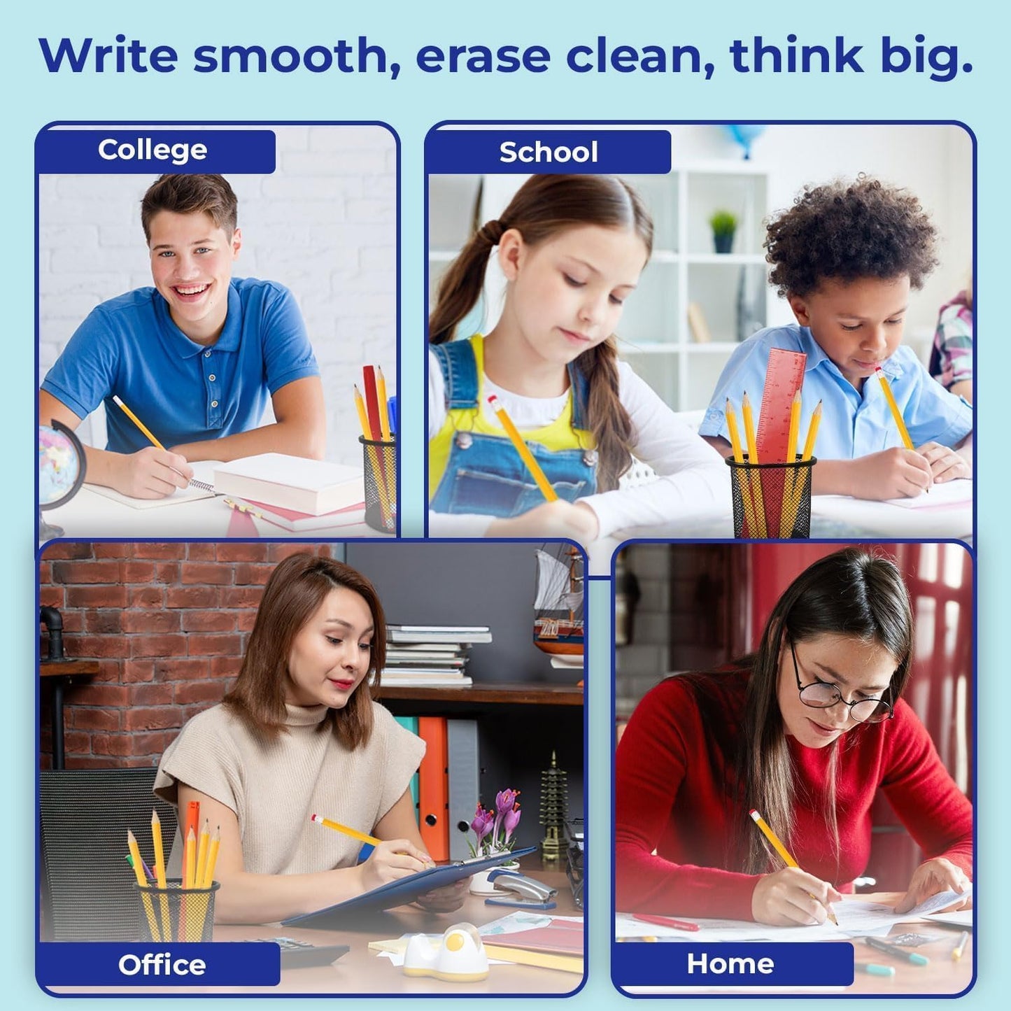 Rosmonde Pencils Bulk, 365 Pack, Pre Sharpened #2, Pencils Set, Easy Hold Grip With Erasers On Top, Sharpened #2 HB for Effortless Writing, Perfect for Classroom Use and Back to School Supplies