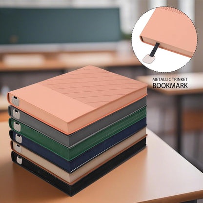 BOBO RABBIT Softcover Lined Journal Notebook 348 Pages Lay-Flat Bound Soft Leather Journaling Notebook for for Writing Work School Office Note Taking, 5.75"x8.31" Grey