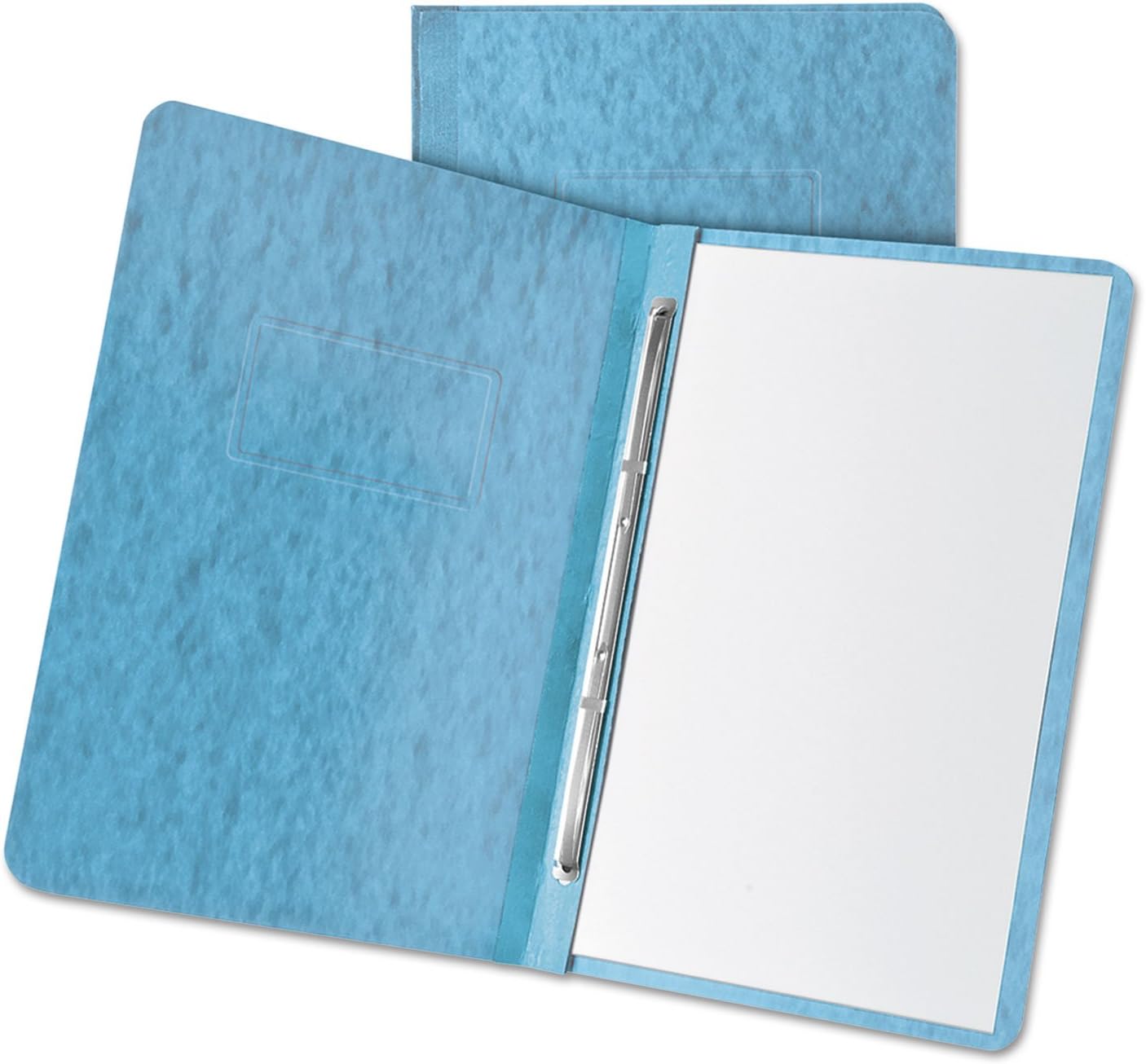 Oxford Heavyweight Pressguard and Pressboard Report Cover W/Reinforced Side Hinge, 2-Prong Fastener, 3" Cap, 8.5 X 11, LGT Blue