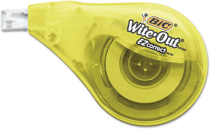 BIC WOTAPP418 Wite-Out EZ Correct Correction Tape, Non-Refillable, 1/6-Inch x 400-Inch, 4/Pack