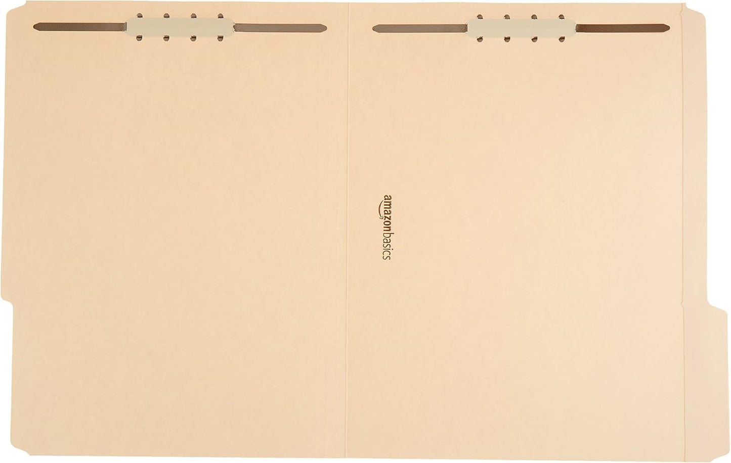 Amazon Basics Manila File Folders with Fasteners, 1/3 Cut Reinforced Tab, Letter Size, Expandable, Document Organizer, Beige, 50-Pack