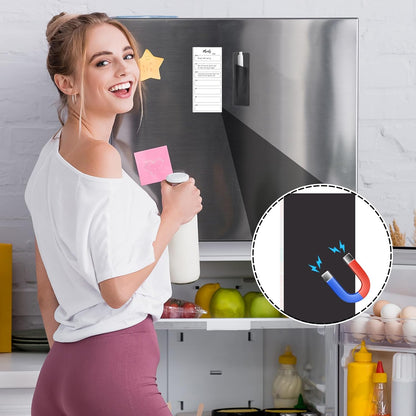 Thboxes 4 Pack Magnetic Note Pad for Fridge with Pen Holder, Totally 200 Sheets Grocery List Magnet Pad for Refrigerator Magnetic Shopping List Pad（Fruit Design）