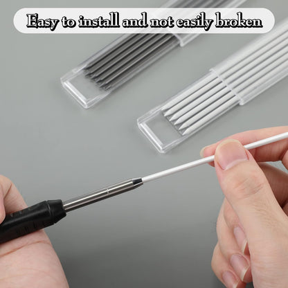 Hiboom 24 Pieces 2.8mm HB Refill for Carpenter Pencil, Study Long Lasting Pencil for Mechanical Pencil Woodworking Construction (Black)