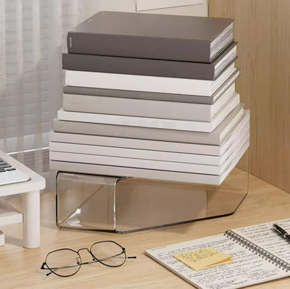 Vertical Magazine File Holder, Clear File Organizer Desk Organizer and Storage Bins Holding for Magazines, Binders, Notebooks, Envelopes, Plastic Office Organization and Storage for Desk