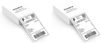 MUNBYN Thermal Direct Shipping Label (Pack of 500 4x6 Per Fanfold Labels) - Commercial Grade