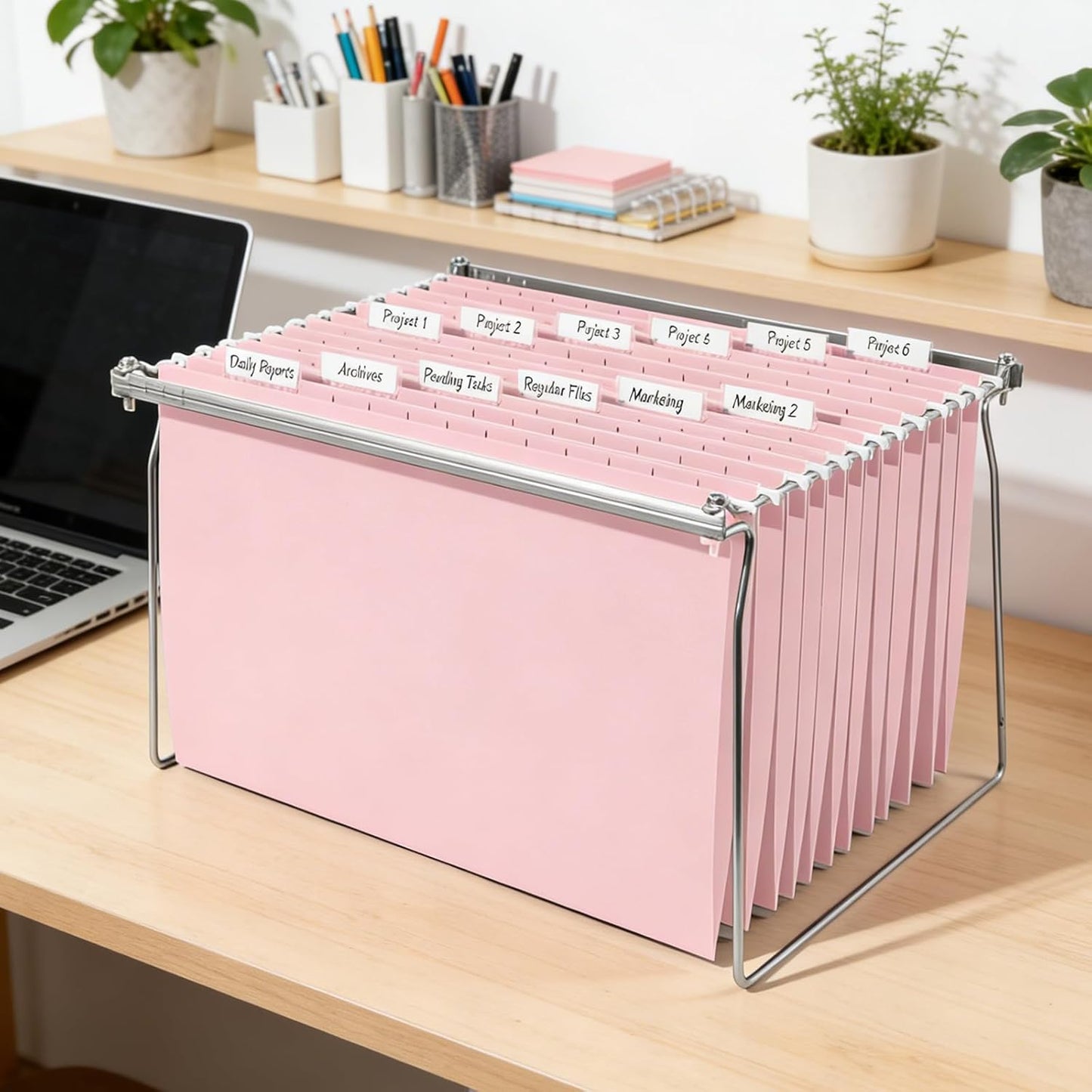 SUNEE Hanging File Folders Legal Size, Black File Folders 25 Pack 1/5-Cut Tabs, Stay Organized for Your Home and Office Bulk File and Documents
