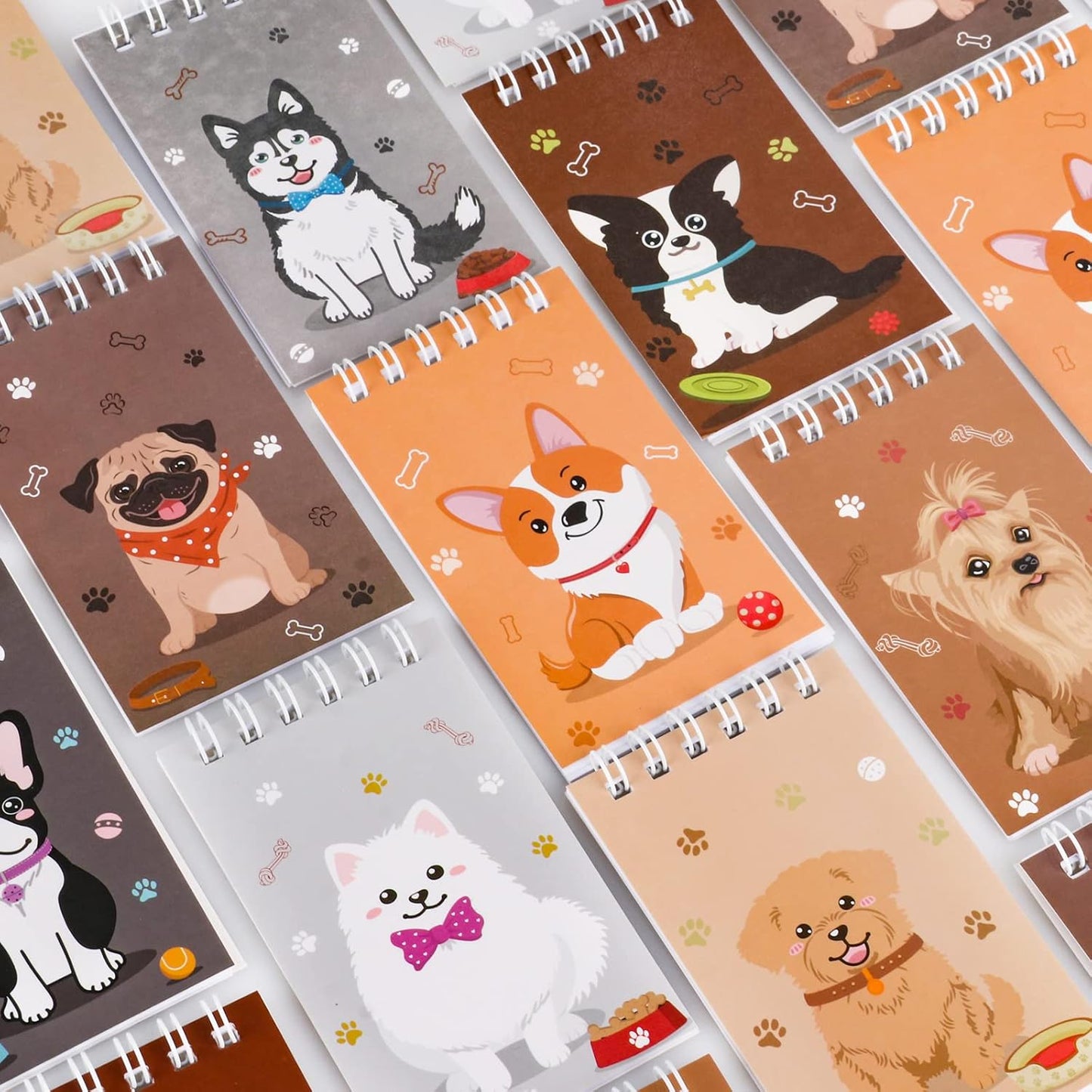 Hooqict 24 Pack Small Pocket Notebook Mini Notebooks Bulk Small Spiral Notepads with 8 Colors, Memo Note Pads for Kids, Work, Office, School, 3.9 x 2.4 Inches