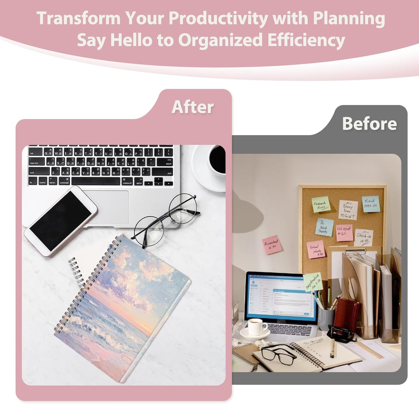Planner 2026-2027, Weekly and Monthly Academic Year Calendar Planner, July 2026 - June 2027, Daily Agenda Book for Office School Supplies, A5(6.3'' x 8.5'')