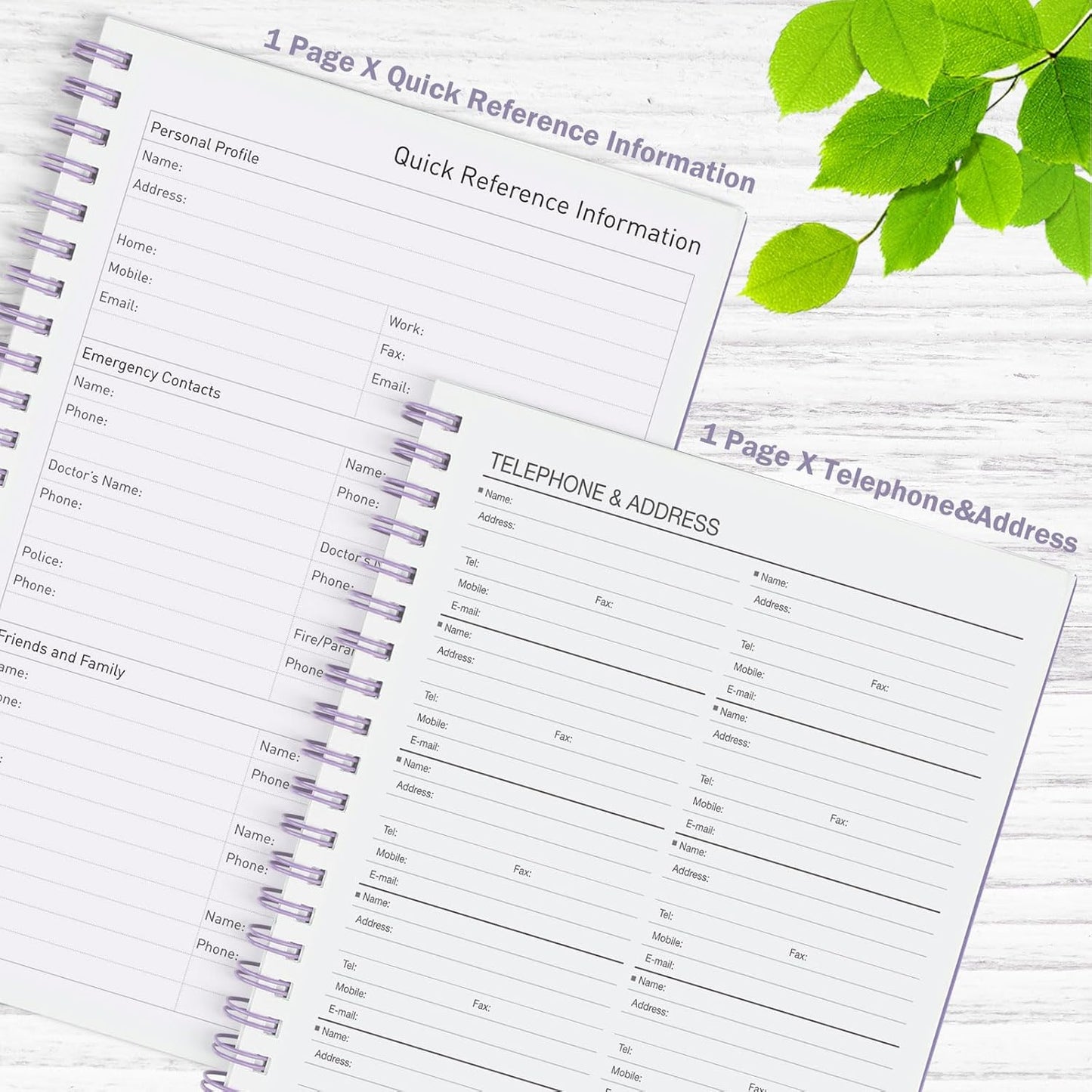 Daily Planner Undated, Asten To Do List Notebook Hourly Schedules Spiral Appointment Planner for Men and Women,PVC Hardcover,Elastic Closure, Inner Pocket 8.3" x 5.8" (Black)