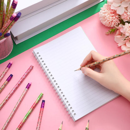 Fullhawl 120 Pcs Witch Party Favor Pencil Bulk Pink and Green Pencil Gift Witch Party Favors for Office School for Pink and Green Movie Supplies