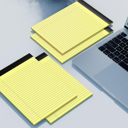 Legal Pads 8.5 x 11 Writing Pads, 3 Pack Note Pads 8.5 x 11 Wide Ruled Pads of Paper, Micro Perforated Notepad 8.5'' x 11'' Lined Paper Pads, Thickness Paper with Strong Cardboard, 30 Sheets per Pad