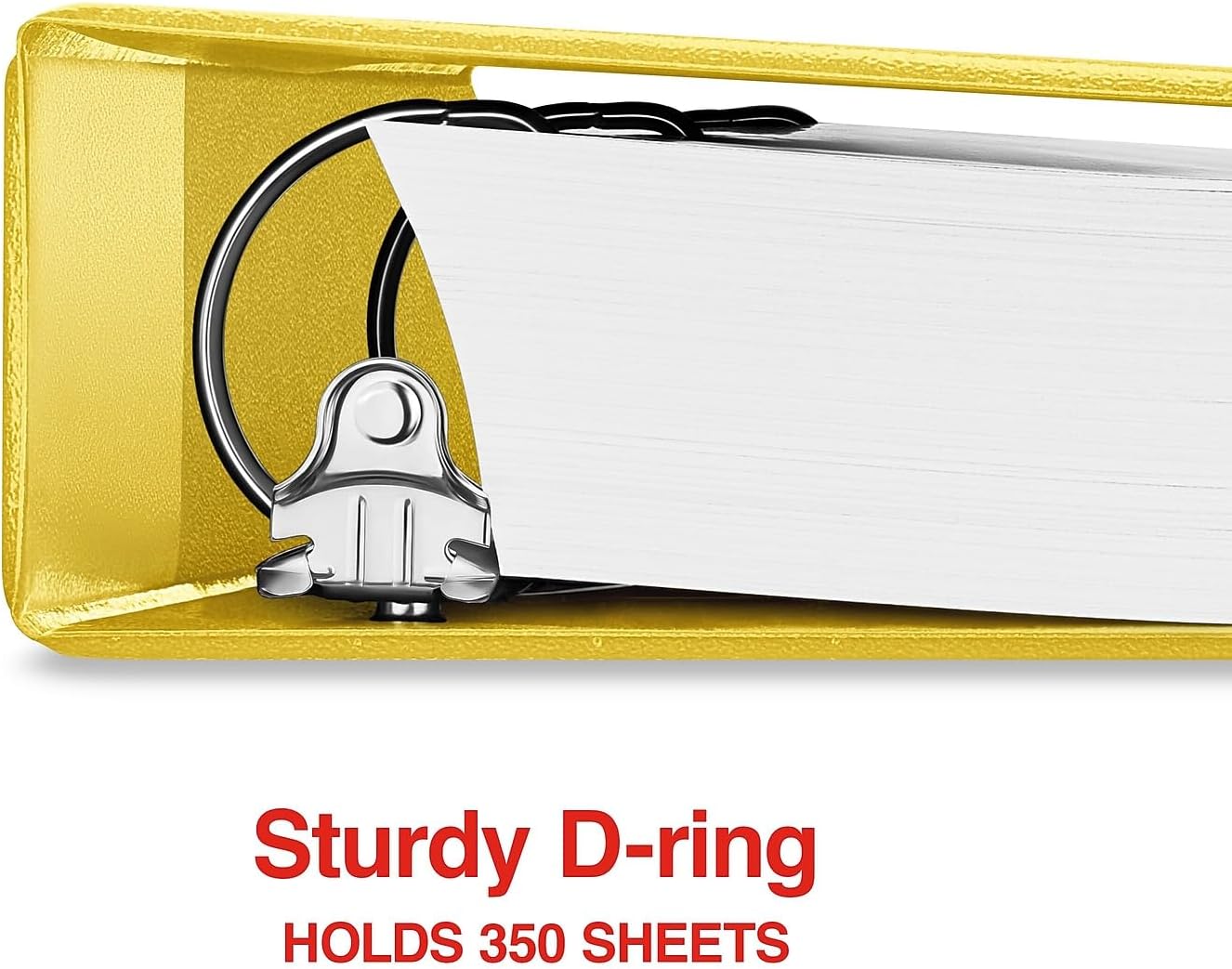 Staples Standard 2-Inch 3-Ring View Binder, Holds Up to 450 Sheets, Orange, Durable Binder for Office & School