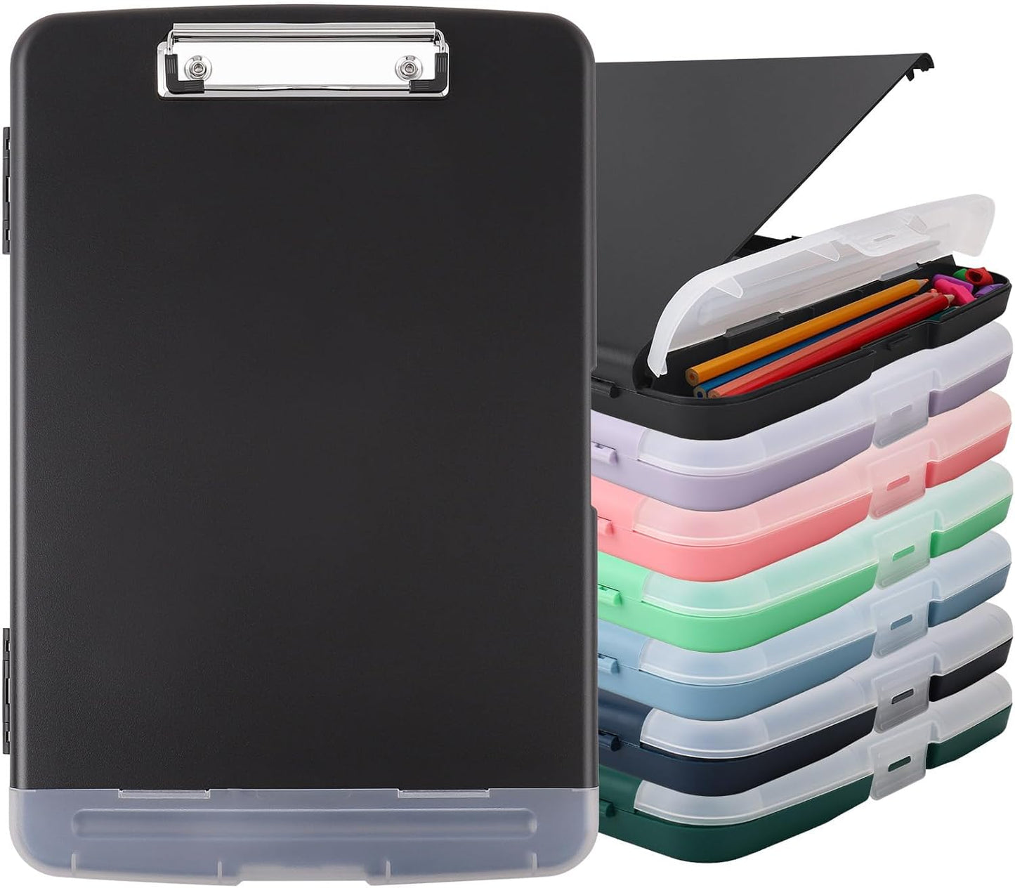 SFLHHDM Purple Clipboard, Clip Boards 8.5x11, Teacher Clipboards with Storage, Plastic Clipboard with Pen Holder, Clipboards Storage for Women Teachers Work, School & Office Supplies