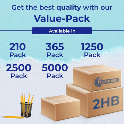 Rosmonde 210 Pack Pre Sharpened Pencils #2, Pencils With Top Erasers, Bulk School & Teacher Supplies, #2 HB, Pre Sharpened for Easy Use, Easy Hold Grip, Bulk Classroom & Office Supplies