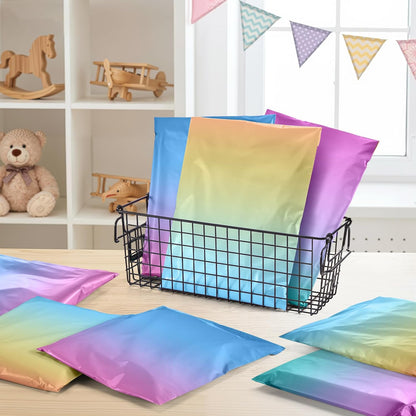 Metronic Cute Poly Mailers 10x13" 50pc Small Shipping Bags, Strong Adhesive Mailers Poly Bags for Business, Waterproof Mailing Envelopes for Packing Shipping Clothes Gifts, Gradient BluePink