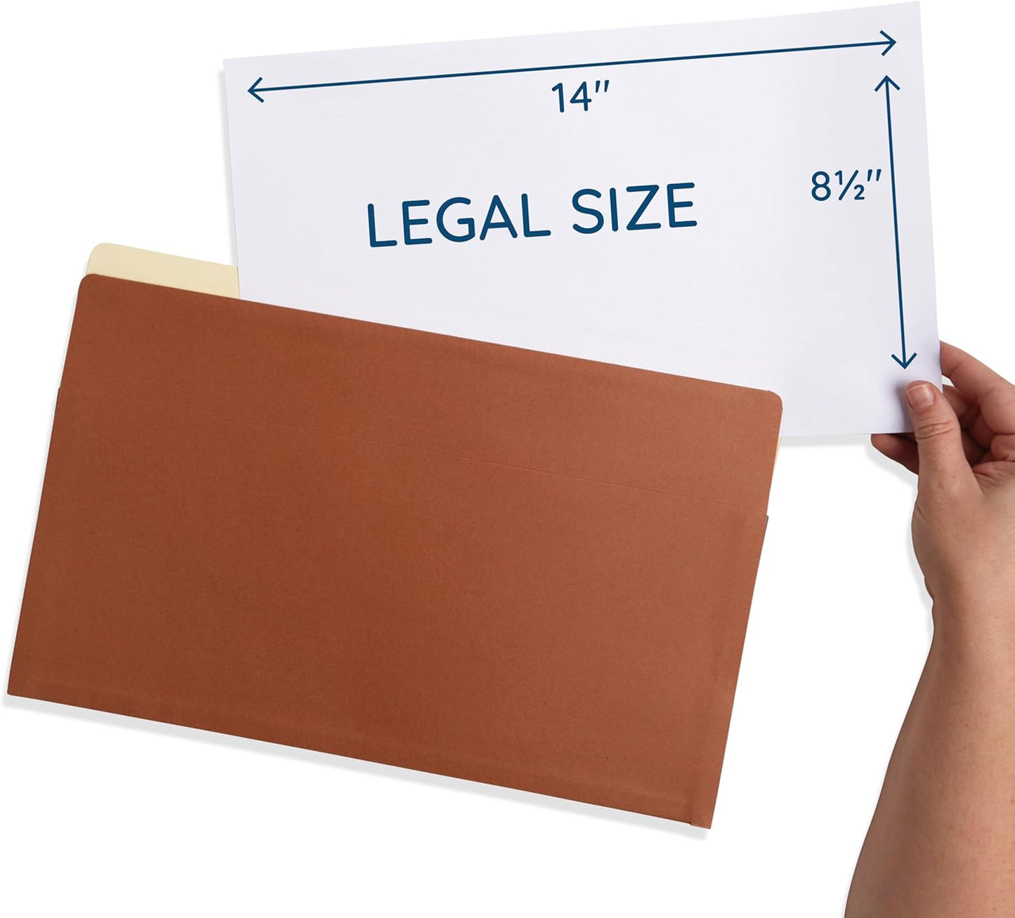 Blue Summit Expanding File Pocket Organizer, Legal Size, 5.25” Expansion – 10 Pack