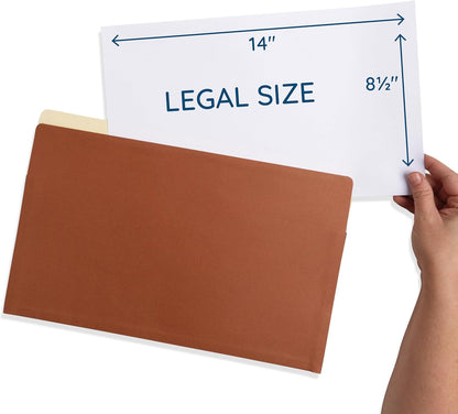 Blue Summit Expanding File Pocket Organizer, Legal Size, 5.25” Expansion – 10 Pack