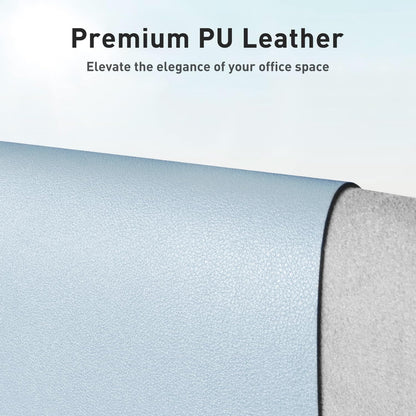 Aothia Leather Desk Pad Protector, Mouse Pad, Office Desk Mat, Non-Slip PU Leather Desk Blotter, Laptop Desk Pad, Waterproof Desk Writing Pad for Office and Home (Black,36" x 17") - Colors B