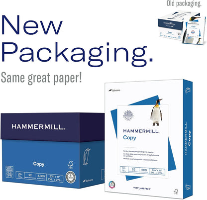 Hammermill Printer Paper, 20 lb Copy Paper, 8.5 x 11-3 Ream (1,500 Sheets) - 92 Bright, Made in the USA