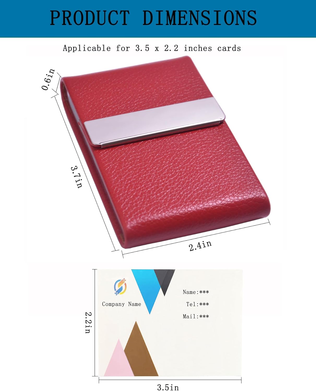 Business Card Holder with Ultra Slim Design,Business Card Case with Premium PU Leather,Suit Pocket Metal Card Holder for Women/Men,Professional Name Card Holder with Magnetic Shut (Black1)