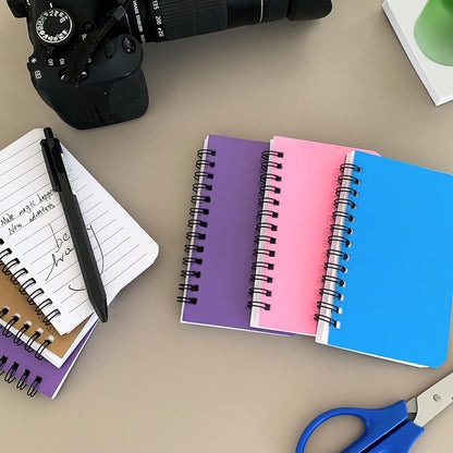 KTOJOY 8 Pack Small Spiral Notebook Pocket Notebook 3x5 Spiral Notepads With Lined Pages, Small Top Spiral Notebook Little Mini Memo Steno Note Pads for Outdoor Home Office College School