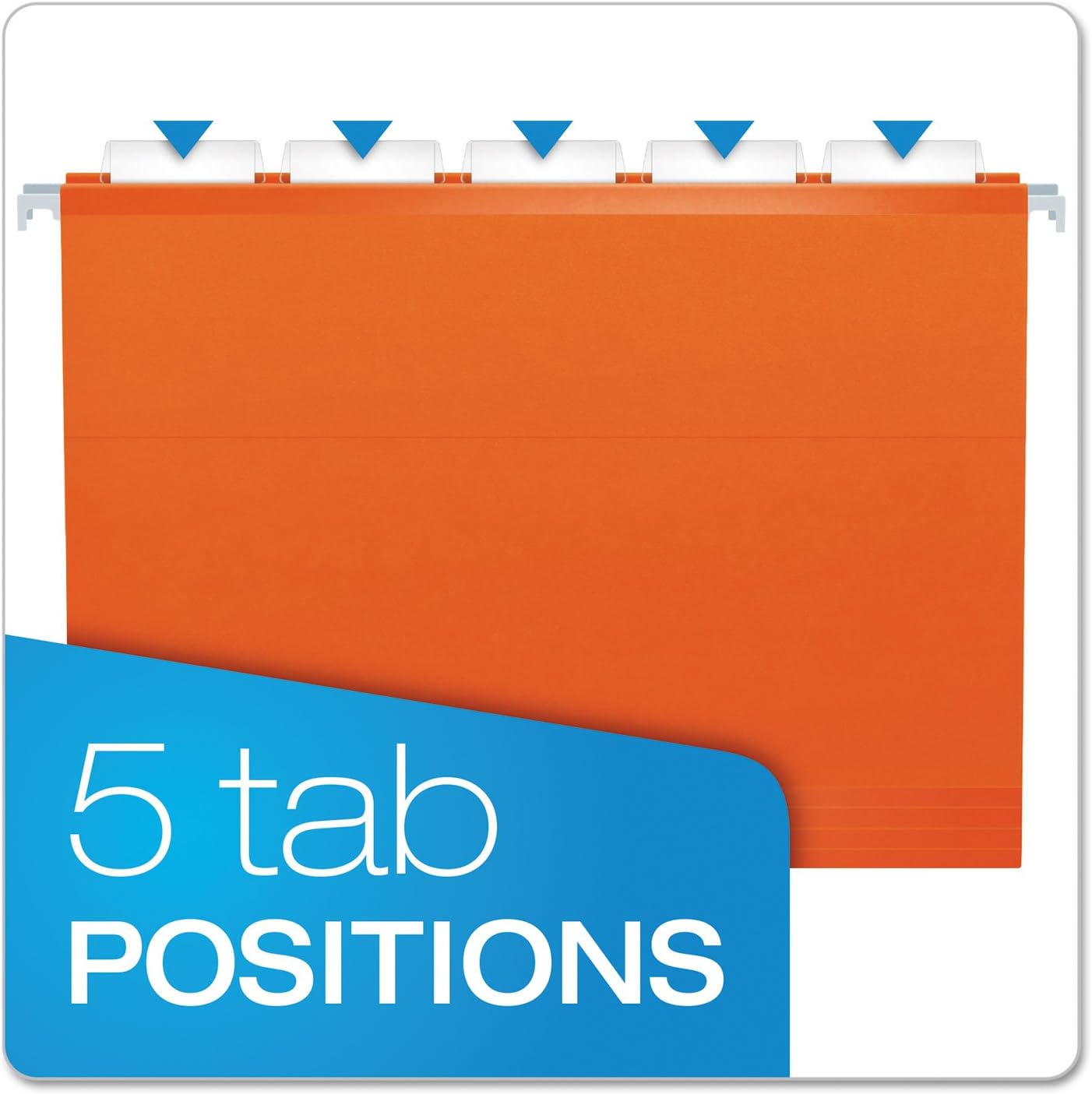 Pendaflex Reinforced Hanging File Folders, Letter Size, Bright Green, 1/5 Cut, 25/BX (4152 1/5 BGR)