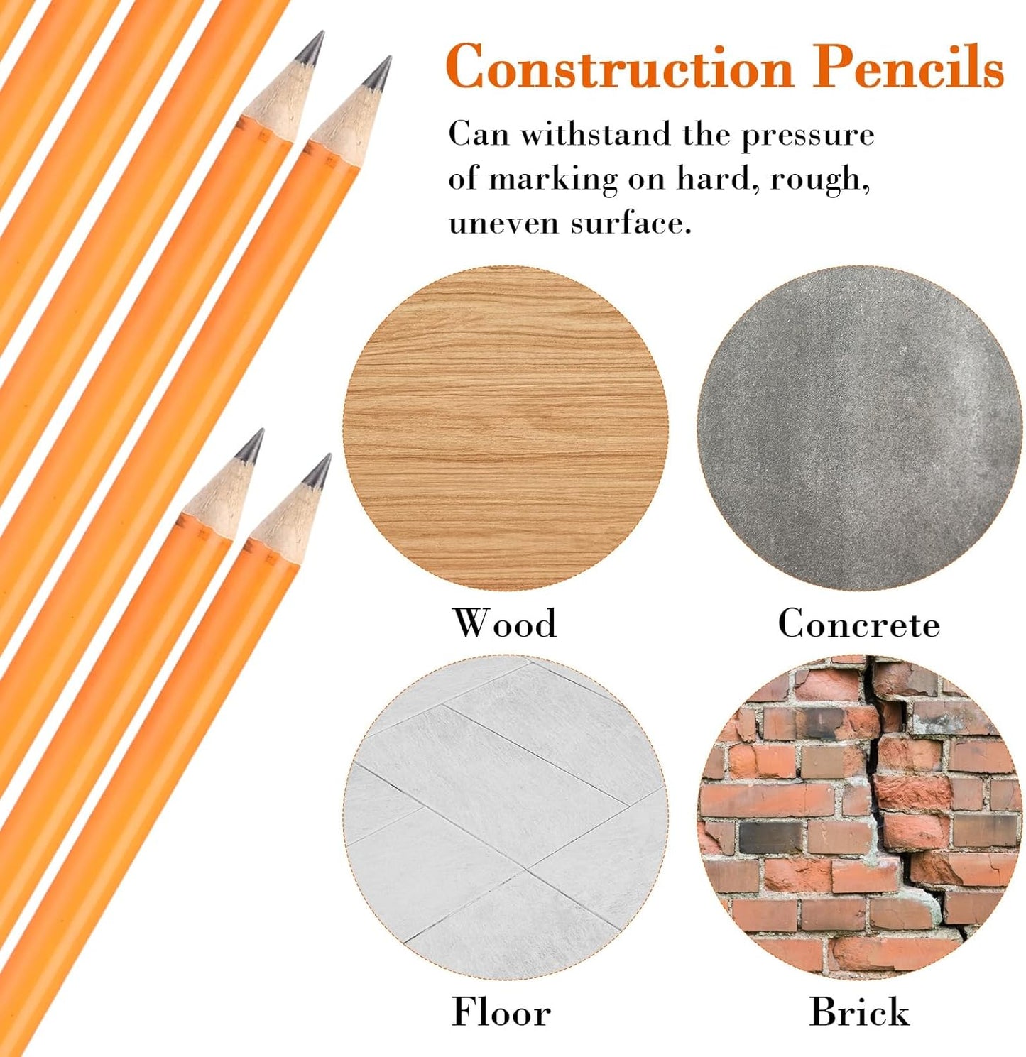Fainne 96 Pcs Jumbo Pencil with Black Core Cedar Wooden Pencil with Eraser for Carpenters Students Teachers School Construction Woodworkers Beginners Office Workers(Red,Classic)
