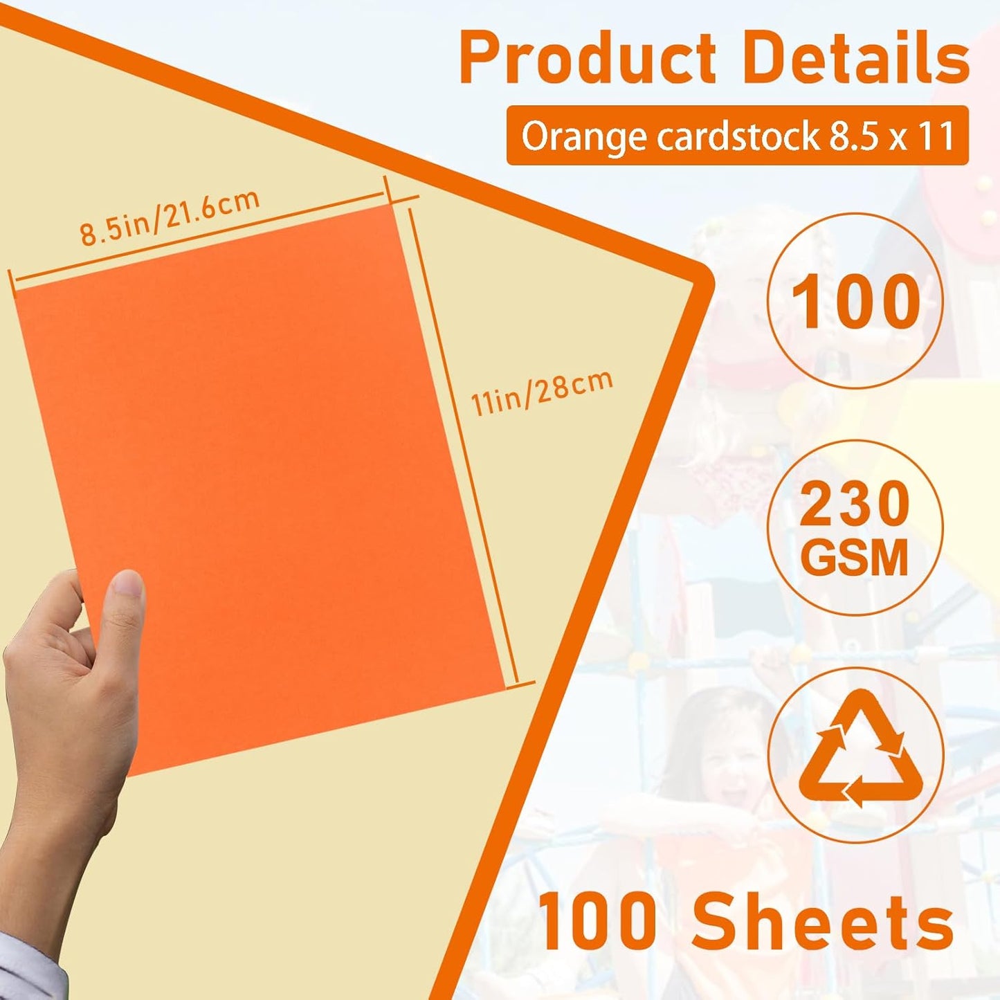 Guakicae 32 Sheets Cream Cardstock 8.5 x 11 Off White Paper, 80lb Thick Ivory Paper Card Stock for DIY Card Making, Wedding Invitations, Thank You Cards, Business Cards, Menus