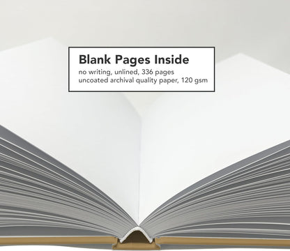 CovoBook™ Blank Hardcover | Premium Sketchbook Journal Guest Book | Photo Prop Home Decor (Black, Size 9)