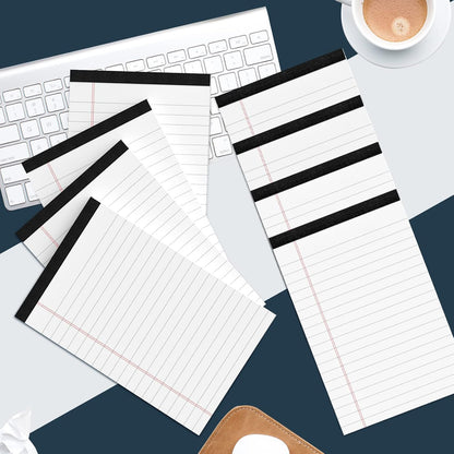 Note Pads 5x8, Narrow Ruled Legal Pad, Multicolor Small Notepads, 30 Sheet/notepad, 8 Pack Colored Legal Pads, Pink Legal Pad, Purple Notepad, Perforated Lined Note Pads for Study, Office, To-Do Lists