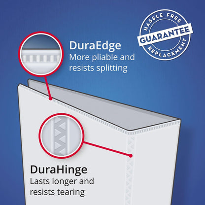 Heavy-Duty View Binder with DuraHinge and One Touch EZD Rings, 3 Rings, 1.5" Capacity, 11 x 8.5, Purple