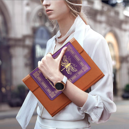 Dragonfly Gifts for Women,Journal for Women,A5 Hardcover Leather Journal - 200 Pages Premium Paper Notebook, Journal Notebook for School, Work (Dragonfly Pink)