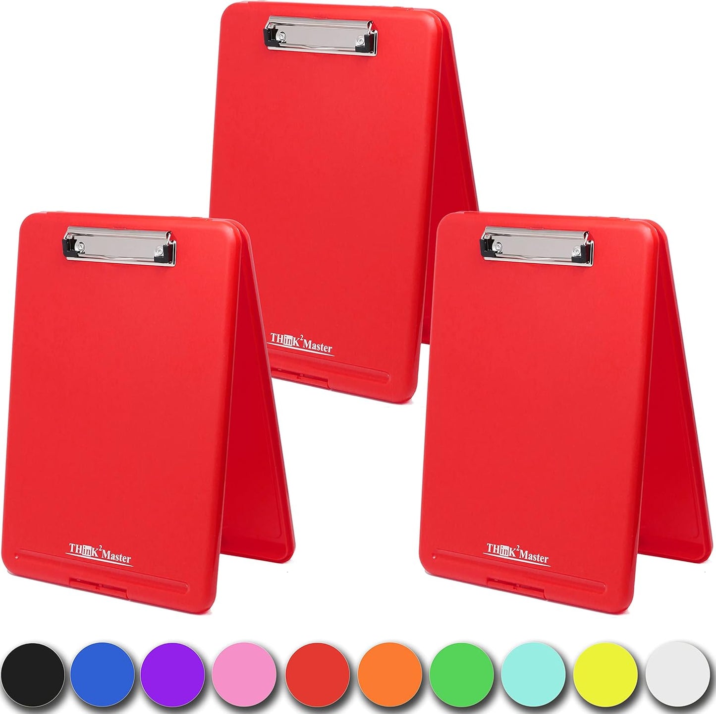 Think2Master Black Plastic Storage Clipboard. | 25% Heavier & 25% Sturdier| Heavy Duty and Won’t Flex or Bend Like Other Brands (Compare The Weight). Storage Compartment Holds 150 Letter Sized Paper.