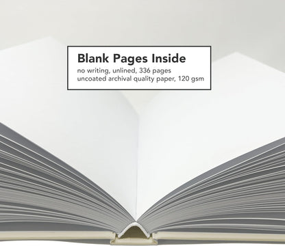 CovoBook™ Blank Hardcover | Premium Sketchbook Journal Guest Book | Photo Prop Home Decor (Black, Size 9)