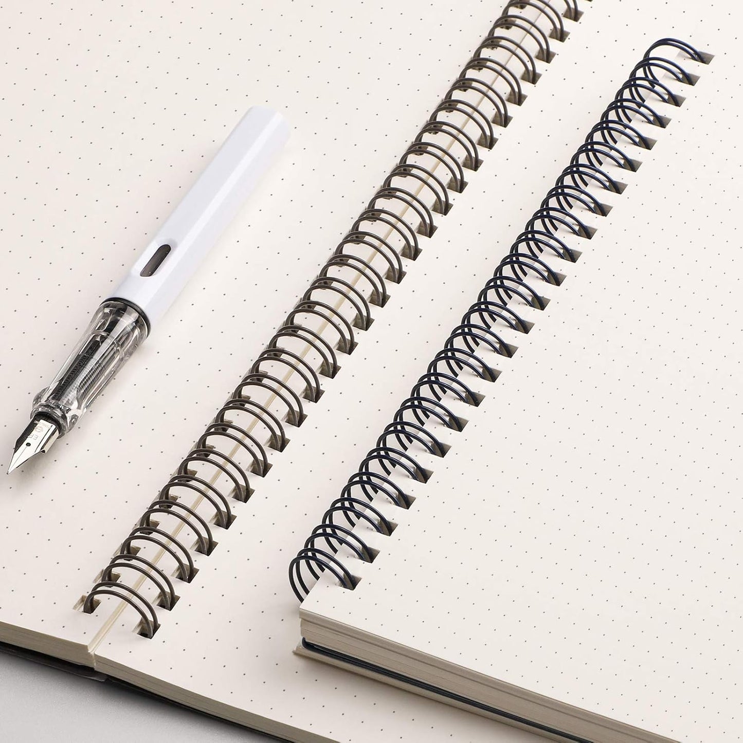 EMSHOI Dotted Journal Spiral Notebook 5.7" x 8.22" - 4 Pack 640 Pages 100gsm Thick Paper, A5 Dot Grid Notebook, Plastic Hardcover Dotted Notebook for Journaling Writing