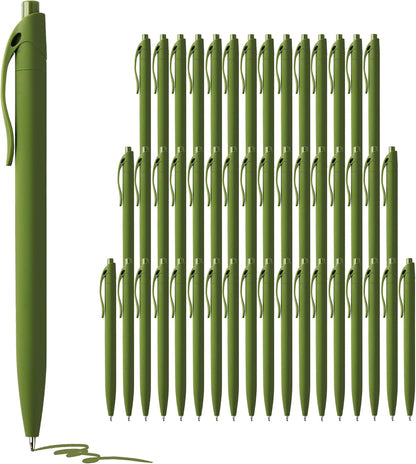 deegtran Pens Bulk, 50 Pack No Bleed Click Pens, Wholesale Retractable Ballpoint Pens, Pen Medium Point, Smooth Ink Pen, 1.0MM Blue Ink