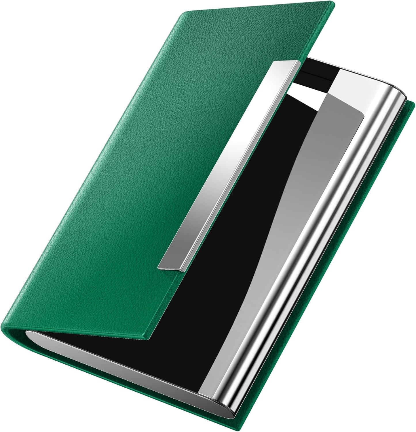 Padike Business Card Holder/ Case Professional PU Leather & Stainless Steel Multi Wallet Credit Card ID Case/Holder for Men & Women. (Black)