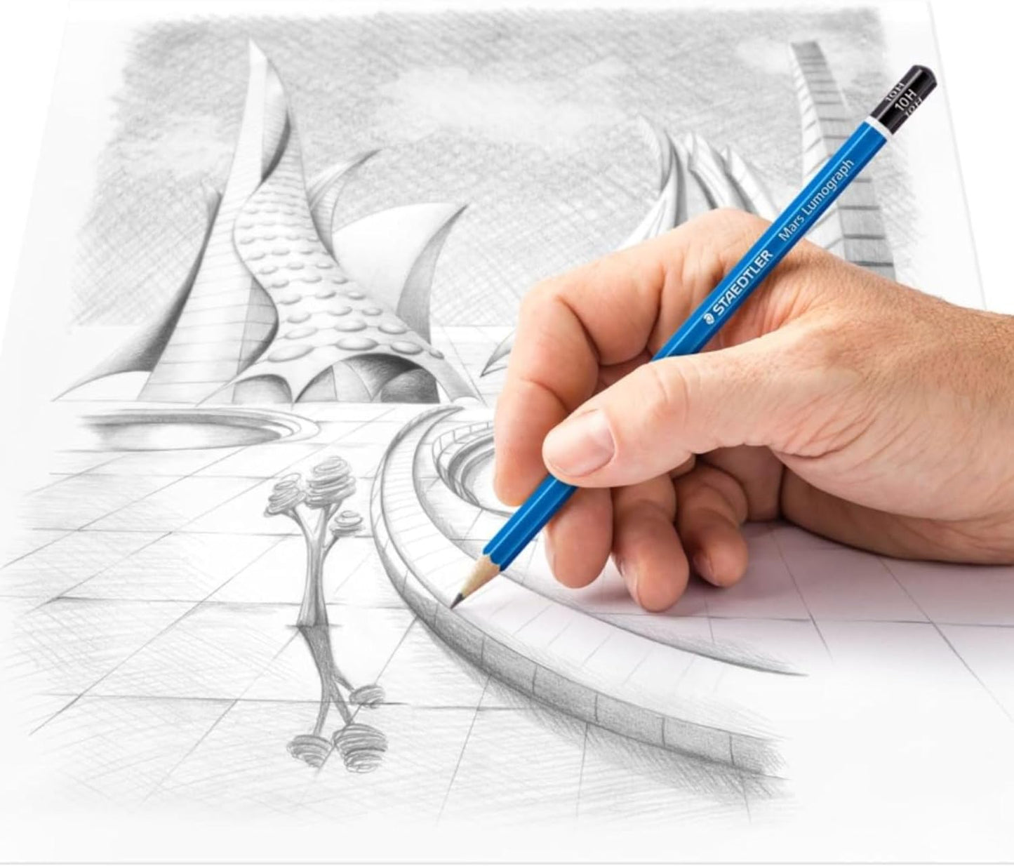 STAEDTLER Mars Lumograph 2B Graphite Art Drawing Pencil, 6 Pencils