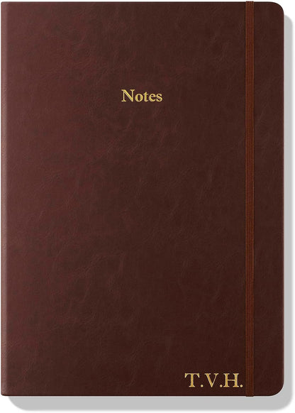 Wykeham's Executive Notebook – 8.5" x 12" – Customization Available (Personalized Black – Lined)