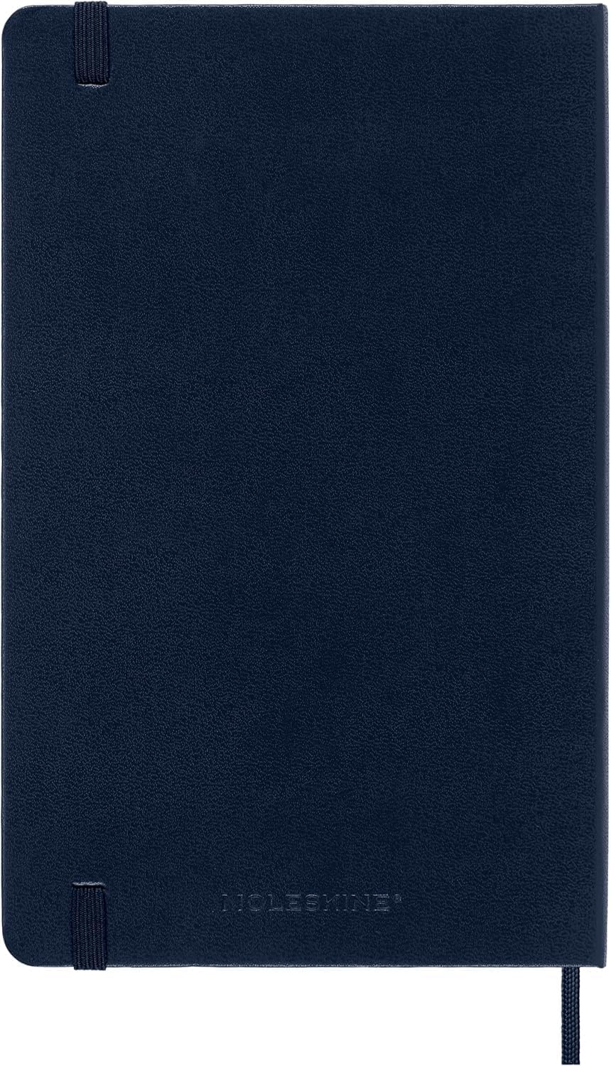 Moleskine Classic Notebook, Hard Cover, Large (5" x 8.25") Plain/Blank, Sapphire Blue, 240 Pages