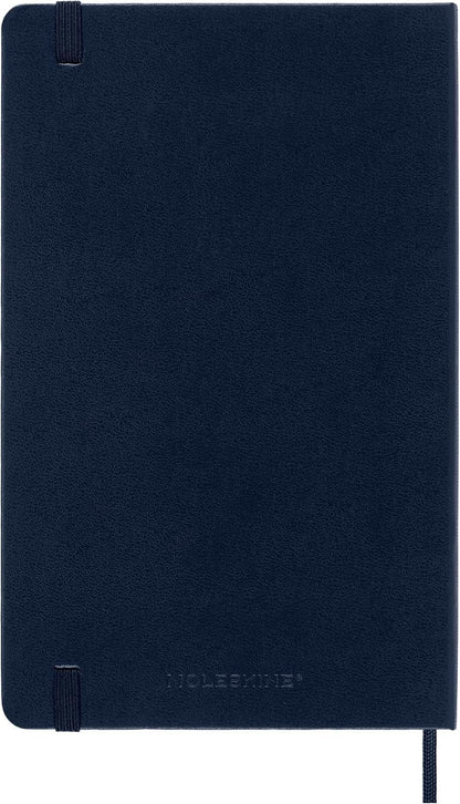 Moleskine Classic Notebook, Hard Cover, Large (5" x 8.25") Plain/Blank, Sapphire Blue, 240 Pages