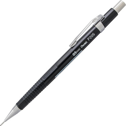 Pentel Sharp Mechanical Pencil (0.5mm), Fine Line, Black Barrel, Pack of 2 (P205BP2)